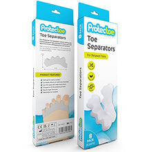 Load image into Gallery viewer, Box of 8 Pcs Protectoe Gel Toe Separators for Overlapping Toes,Toe Spacers, Toe Spreader