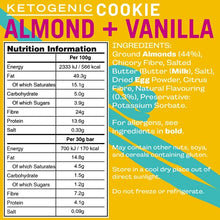 Load image into Gallery viewer, Fatt (Fattbar) Keto Butter Cookies (Almond & Vanilla, 5-Pack) | New Name Same Cookie | 30g Each, 1.5g Carbs | Super Fats Natural Keto Snacks | Low Carb, High Fibre, Low Sugar, Sweetener Free