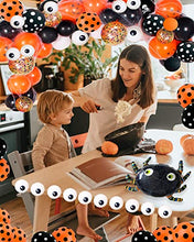 Load image into Gallery viewer, Halloween Balloon Arch - Halloween Balloon Garland Black Orange Confetti Latex Halloween Balloons with Spider Balloon for Kids Halloween Party Decorations Kit 121 Pack