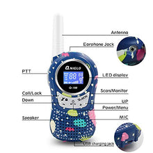 Load image into Gallery viewer, QNIGLO Rechargeable Kids Walkie Talkies, 8 Channels, 2 Mile Long Range, Voice Activated PMR Walkie Talkie Set Built-in Rechargeable Batteries for Girls/Boys/Adults