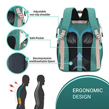 Load image into Gallery viewer, Baby Changing Bag Backpack, KAQ Multifuntion Nappy Changing Bag Waterproof Large Diaper Bag Backpack with Changing Mat & Stroller Strap for Mom and Dad, Portable Folding Nappy Changing Rucksack