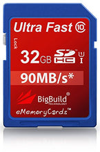 Load image into Gallery viewer, BigBuild Technology 32GB Ultra Fast 90MB/s Memory Card for Canon Digital IXUS 185 camera, Class 10 SD SDHC