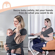 Load image into Gallery viewer, Momcozy Baby Sling Wrap, Baby Sling for Newborn up to 50 lbs, Baby Wrap Adjustable for Adult Fits Sizes XXS-XXL, Easy to Wear Infant Baby Wrap Carrier, Ergonomic Front Facing/Back Carrier Slings