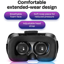 Load image into Gallery viewer, VR Headset Compatible with iPhone/Android Phone - Universal Virtual Reality Goggles - Play Your Best Mobile Games 360 Movies with Soft & Comfortable New 3D VR Glasses | Blue | w/Eye Protection
