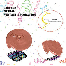 Load image into Gallery viewer, 80's Party Foil Swirl Decorations, Disco Rock Hippie Hanging Swirls Ceiling Decor for 1980s Theme Retro Party Supplies