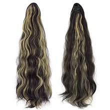 Load image into Gallery viewer, Ponytail Extensions Claw Long Wavy Curly Clip in Ponytail Hair Extension Hairpiece One Piece Mini Jaw Synthetic Pony Tail Hairpieces 18"