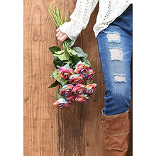 Load image into Gallery viewer, FiveSeasonStuff Real Touch Roses Artificial Flower 10 Stems Silk Roses 'Fresh Like ‘Petal Feel’ Bouquet of Flowers Floral Arrangements (Rainbow #17)