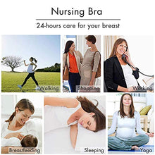 Load image into Gallery viewer, HBselect Women's Seamless Maternity Nursing Bra, L, Black + Gray + Purple