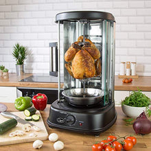 Load image into Gallery viewer, Quest 34020 Electric Rotisserie Grill / Cooks Kebabs, Skewers and Roasts / 60 Minute Timer / Sliding Glass Door / Auto Shut-Off / 1500 W