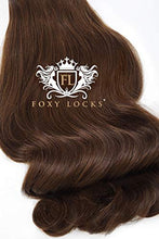 Load image into Gallery viewer, Foxy Locks Elegant Seamless Clip In 100% Human Remy Hair Extensions - Various Lengths and Colours (18", Chocolate Brown (#4))