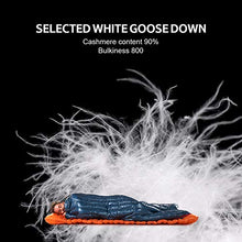 Load image into Gallery viewer, Naturehike Sleeping Bag Lightweight Compact 800 Fill Power Goose Down Sleeping Bag Portable Envelope Sleeping Bag for Outdoor Camping Hiking (Navy Blue-Winter)