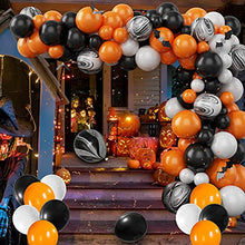 Load image into Gallery viewer, Halloween Balloon Garland Arch Kit,Halloween Decoration,Orange and Black Latex Balloon Party Supplies for Indoor Outdoor Halloween Background