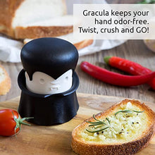 Load image into Gallery viewer, OTOTO Gracula Garlic Grinder- Garlic Twister & Peeler- Garlic Mincer Tool, Twist Top & Easy Squeeze Manual Garlic Press - BPA Free, Easy Clean & Dishwasher Safe Garlic Twist Crusher Kitchen Tool