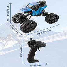 Load image into Gallery viewer, m zimoon RC Cars Remote Control Off-Road Car 2 in 1 , 2.4GHz 4WD Racing All Terrains Rock Climbing Electric Monster Trucks Crawler with 2 Rechargeable Batteries for Adults Boys Girls Kids Toy Blue