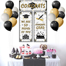 Load image into Gallery viewer, TUPARKA 2022 Graduation Banner with 15Pcs Graduation Party Balloons, Congrats Banner Grad Backdrop for Graduation Party Decorations 2022