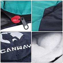 Load image into Gallery viewer, CANWAY Rectangular Sleeping Bag with Compression Sack, Lightweight Waterproof for Warm Cold Weather 4 Seasons Camping/Traveling/Hiking/Backpacking, Adults & Kids(Cyan-Flannel)