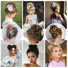 Load image into Gallery viewer, Scrunchy Hair Bun Extensions Messy Curly Hair Scrunchies Hairpieces Synthetic Donut Updo Hair Pieces Wavy Curly Wigs for Women Girls (Dark color)