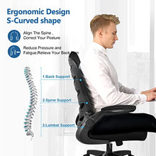 Load image into Gallery viewer, COMHOMA Office Desk Chair with Armrest Office Computer Chairs Ergonomic Conference Executive Manager Work Chair (Black)