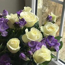 Load image into Gallery viewer, Clare Florist Breathtaking Amethyst Bouquet with FREE Next Day Delivery - Rose and Freesia Fresh Flowers Perfect for Birthdays, Anniversaries and Thank You Gifts