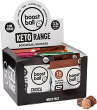 Load image into Gallery viewer, Boostballs Keto Snacks, 6 Flavours Mixed Variety Pack Bites, Low Carb & Sugar, Vegan, Gluten Free, 100% Natural, 12 Count