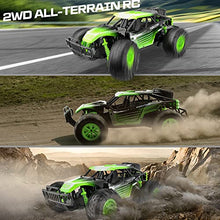 Load image into Gallery viewer, Remote Control Car, GizmoVine 1:14 Scale High Speed Remote Control Car Trucks Vehicle Toys for Boys, 2.4 GHz Off-Road Monster Truck with 2 Rechargeable Batteries, Gifts for Kids and Adults(Green)