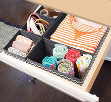 Load image into Gallery viewer, ilauke Fabric Dresser Drawer Dividers Set of 8 Wardrobe Closet Organiser Foldable Storage Box for Socks Underwear Bras Ties Toys