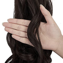 Load image into Gallery viewer, OMGREAT Ponytail Extension 24 Inch Long Claw Clip in Ponytail Synthetic Thick Hair Extensions Pony Tail for Women with a jaw Claw Dark Brown
