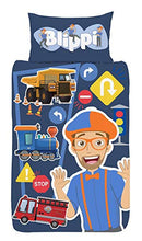 Load image into Gallery viewer, Blippi Single Duvet Cover - Official Reversible Bedding Set - Polycotton - Youtuber Tractor Song Design