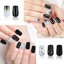 Load image into Gallery viewer, 120 Pieces 5 Sets Medium Square Press on Nails Matte Ballerina False Nails Solid Color Fake Nails Glitter Artificial Coffin Nails Tips Full Cover False Nails for Salon Home Nail Art DIY