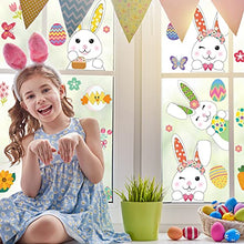 Load image into Gallery viewer, Easter Window Stickers, Easter Decorations 9 Sheets 121 Pcs Easter Stickers Window Easter Bunny Window Clings Pvc Static Stickers, Ideal Easter Gifts for Kids & Adults Used for Home Office Shop Window