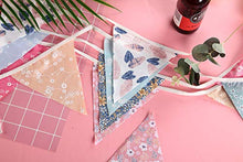 Load image into Gallery viewer, OTMVicor 50feet Fabric Bunting,48pcs Outdoor Bunting Banner,Triangle Flags for Garden Birthday Party Outdoor Party Decoration