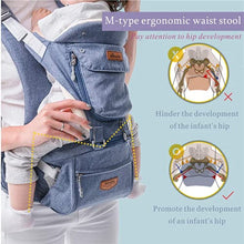 Load image into Gallery viewer, SUNVENO Baby Carrier Ergonomic, Baby Carrier with Detachable Hood, Hip seat Baby with Saliva Cloth, 3in1 Baby Belly Carrier for Baby 0-36 Months, Baby Back Carrier 0-20Kg, Blue