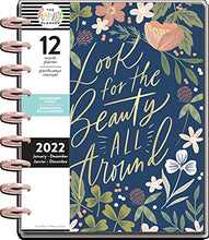 Load image into Gallery viewer, The Happy Planner Classic Sized 12 Month Diary Planner - Beauty All Around Theme - January 2022 - December 2022 - Dashboard Layout - Monthly & Weekly Disc-Bound Pages - 8.75" x 9.75" (22cm x 24.5cm)