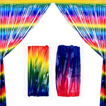 Load image into Gallery viewer, Pajaver Metallic Tinsel Curtains, Rainbow Foil Curtain, Backdrop Fringe Curtains, Door Window Backdrop Decorations for Birthday Wedding Party Favors Supplies (Multicolor B)
