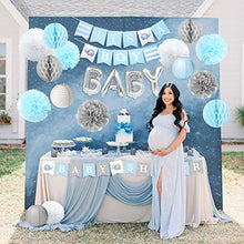 Load image into Gallery viewer, Baby Shower Decorations for Boy It's A Boy Baby Shower with Foil Letter Balloon Baby Blue Bunting