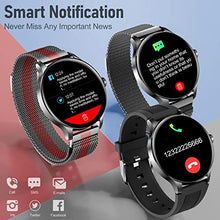 Load image into Gallery viewer, Smart Watch, BOCLOUD Smart Watches for Women Men, iPhone Android Smart Watch with Blood Oxygen/Heart Rate/Sleep Monitor, IP68 Waterproof Fitness Tracker with 20 Workout Modes (Black)