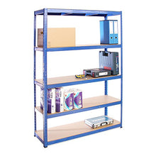 Load image into Gallery viewer, Garage Shelving Units: 180cm x 120cm x 40cm | Heavy Duty Racking Shelves for Storage - 1 Bay, Blue 5 Tier (175KG Per Shelf), 875KG Capacity | For Workshop, Shed, Office | 5 Year Warranty