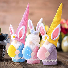 Load image into Gallery viewer, Easter Gnome Doll Decoration, Handmade 3pcs Faceless Doll with Easter Egg Doll Gifts for Kids Dwarf Pixie Desk Decor, Cute Plush Doll Easter Living Room Home Decor