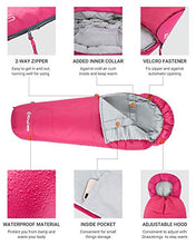 Load image into Gallery viewer, KingCamp Kids Sleeping Bag 3-4 Seasons Compact Warm Soft Portable Double Layer 300GSM for Boys Girls Junior Sleeping Bags for Camping Hiking Outdoors 165 × 70 cm