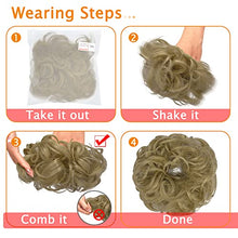 Load image into Gallery viewer, FXTYK Messy Bun Hair Pieces For Women Curly Wavy Hair Scrunchies Hair Bun Extensions Updo Bun Hair Extensions Donut Hair Chignons Hair Accessories-Natural Black-1pcs