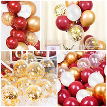 Load image into Gallery viewer, DUGEHO Balloon Arch Kit, 107 PCS Balloon Arch Garland Kit,Red and Gold Balloons ,Metal Balloons Decorations for Birthday Wedding Anniversary Party Graduation