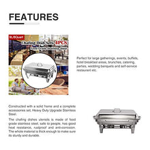 Load image into Gallery viewer, CREWORKS Chafing Dishes Food Warmers with Pans Chafing Fuel Chafing Dish Set 9L Rectangular Stainless Steel Buffet Warmer 4 Packs for Buffets Caterings Parties Buffet Server Warming Tray (4Packs)