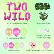 Load image into Gallery viewer, Kreatwow Two Wild Birthday Decorations Girl Balloon Garland Arch Kit for Jungle Safari 2nd Birthday Party Supplies 94 Pack