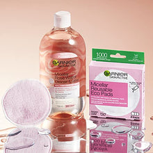 Load image into Gallery viewer, Garnier Micellar Rose Cleansing Water For Dull Skin 700ml, Glow Boosting Cleanser & Makeup Remover, Recognised By The British Skin Foundation, Use With Reusable Micellar Eco Pads