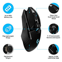 Load image into Gallery viewer, Logitech G903 LIGHTSPEED Wireless Gaming Mouse, HERO 25K Sensor, 25,600 DPI, RGB, Lightweight, Programmable Buttons, 140h Battery Life, POWERPLAY-compatible, Ambidextrous, PC/Mac - Black