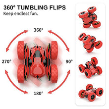 Load image into Gallery viewer, SGILE 4WD Remote Control Stunt Car, 360° Double Side Flips RC Car Birthday Toy Gift for 6-12 Years Old Kids, Red