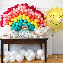 Load image into Gallery viewer, Thinbal Balloon Arch Garland Kit, Rainbow Party Decorations 100 PCS 12Inch Latex Rainbow Balloons in Blue Pink Yellow Red White with Foil Helium Balloon for Birthday Wedding Party Supplies