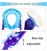 Load image into Gallery viewer, Potty Training Toilet Seat with Step Stool Ladder for Kids Children Baby Toddler Toilet Training Seat Chair with Soft Cushion Sturdy and Non-Slip Wide Steps for Girls and Boys (Blue Purple)