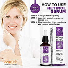 Load image into Gallery viewer, PREMIUM Retinol Serum For Face/Neck/Eyes with Hyaluronic Acid. 8X More Effective, Anti Ageing Retinol Serum for Acne Treatment, Wrinkles, Fine Lines & Sensitive Skin, Hydrate & Brighten your look! 100% Satisfaction