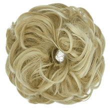 Load image into Gallery viewer, FXTYK Messy Buns Hair Piece Hair Scrunchies Wavy Curly Ponytail Extensions Updo Hairpiece for Women Donut Hair Chignons Hair Accessories-Dark Brown Mix Light Auburn-1pcs